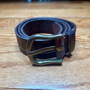 Unisex Natural Clothing Resources Genuine Brown Leather Belt in Size M Like New